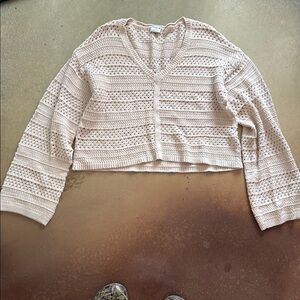 Hurley Cream Cropped Knit Sweater Women’s Small